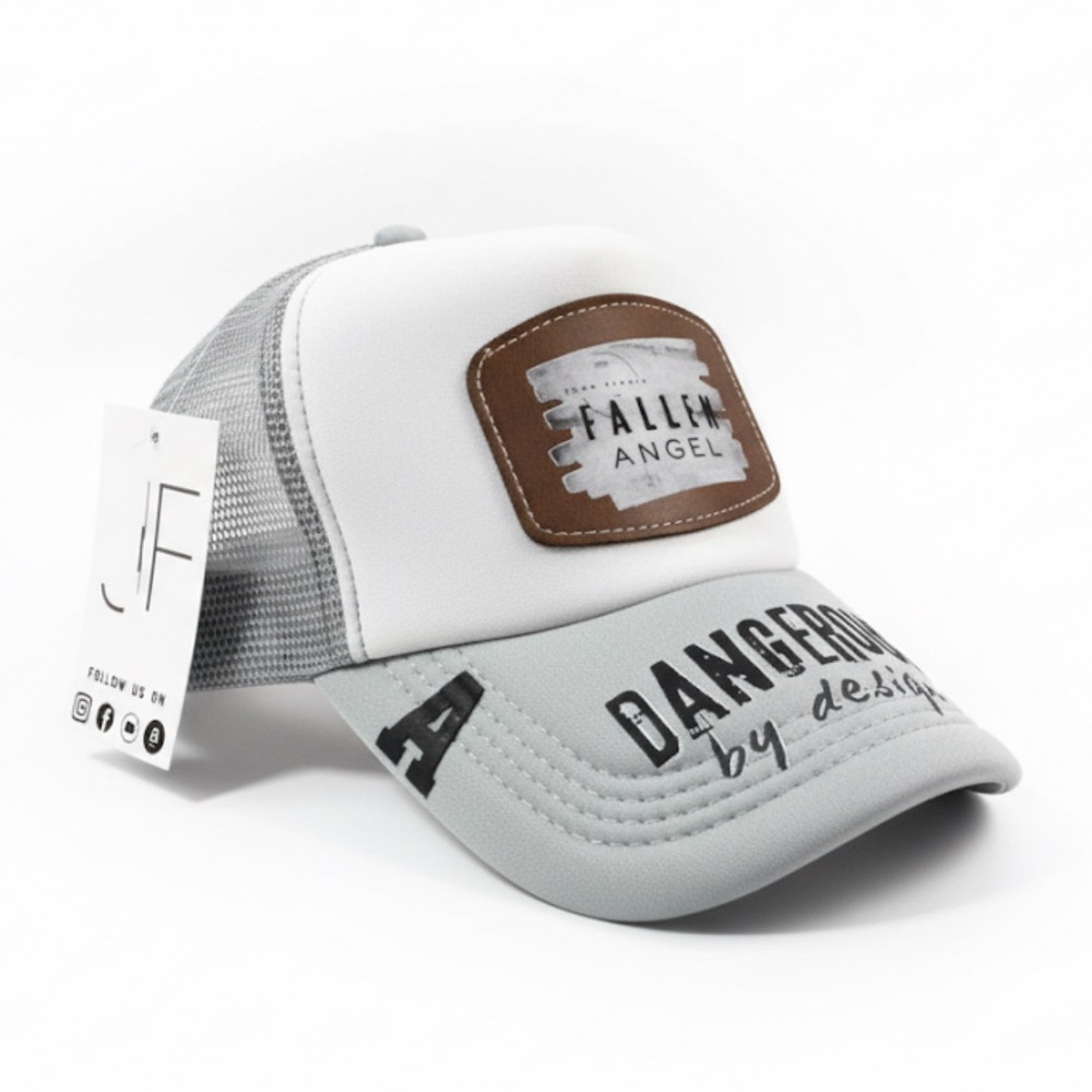 Gray and White Men's Cap new 2 For 15.